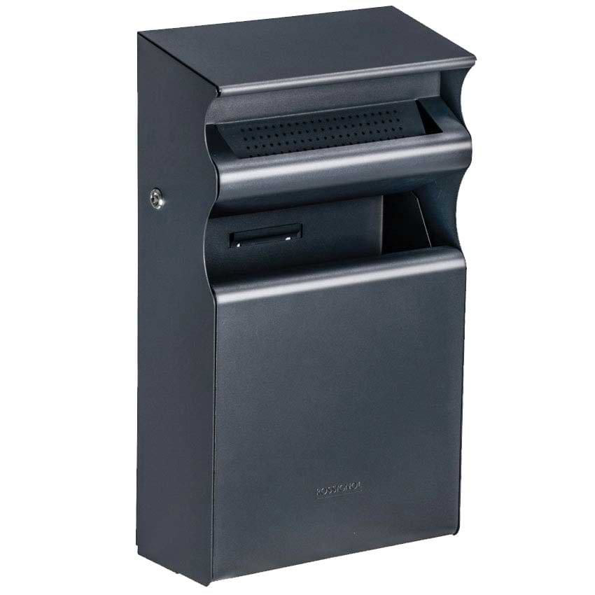 Cendrier / Corbeille murale 2L / 15L - Gris anthracite RAL 7016