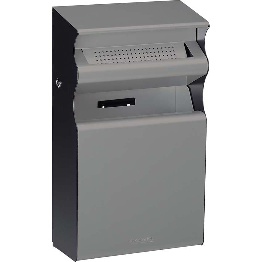 Cendrier / Corbeille murale 2L / 15L - Gris métal 9022 / Gris manganèse