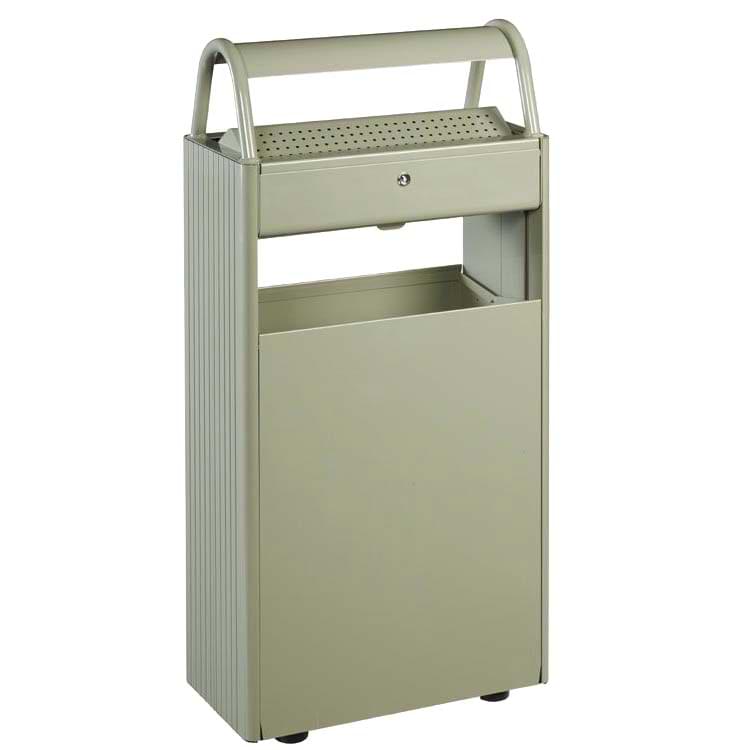 Cendrier-corbeille sur pied 12L / 60L -  Gris ciment RAL 7033
