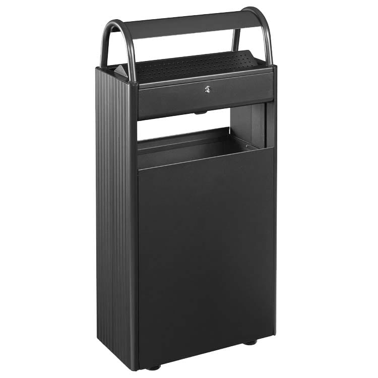 Cendrier-corbeille sur pied 12L / 60L - Gris manganèse