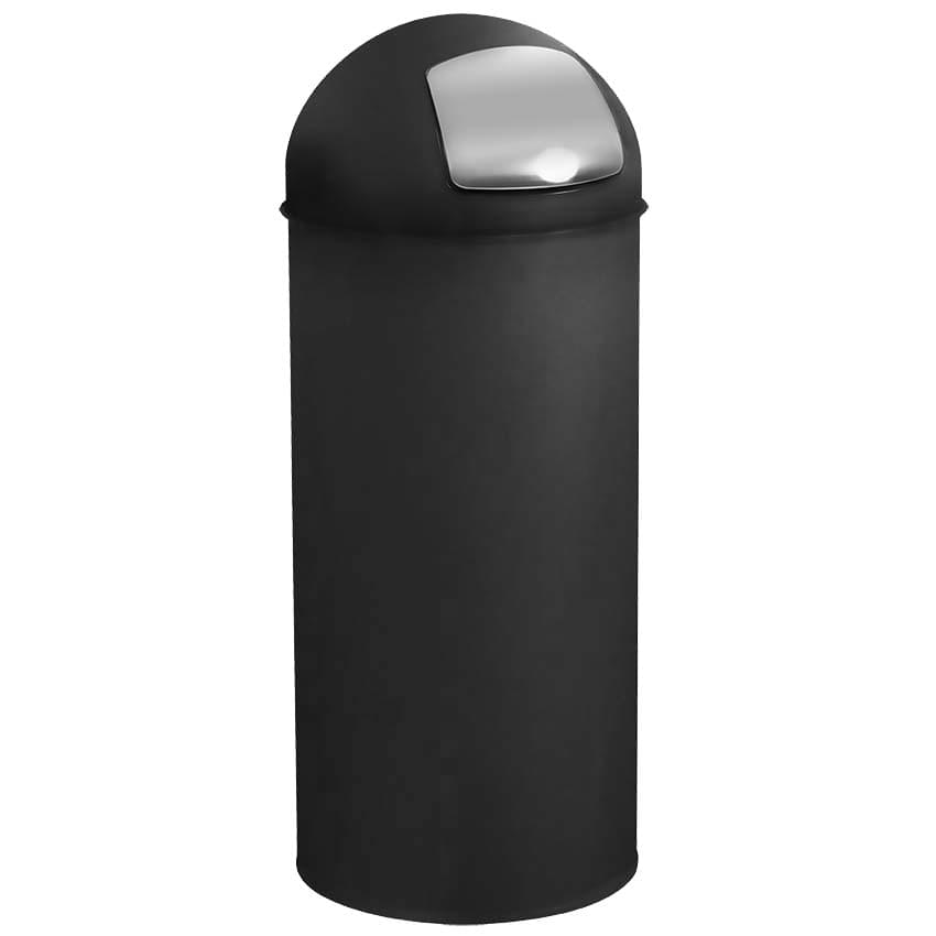 Poubelle à trappe Push 45L - Gris manganèse