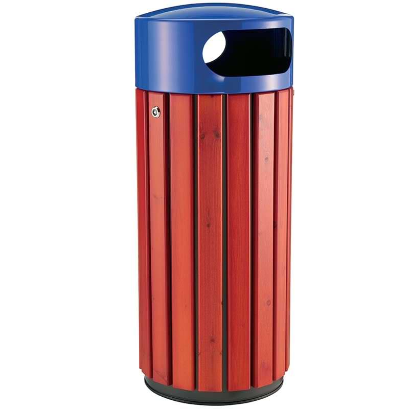 Corbeille bois Lalinde 60L - Bleu RAL 5002