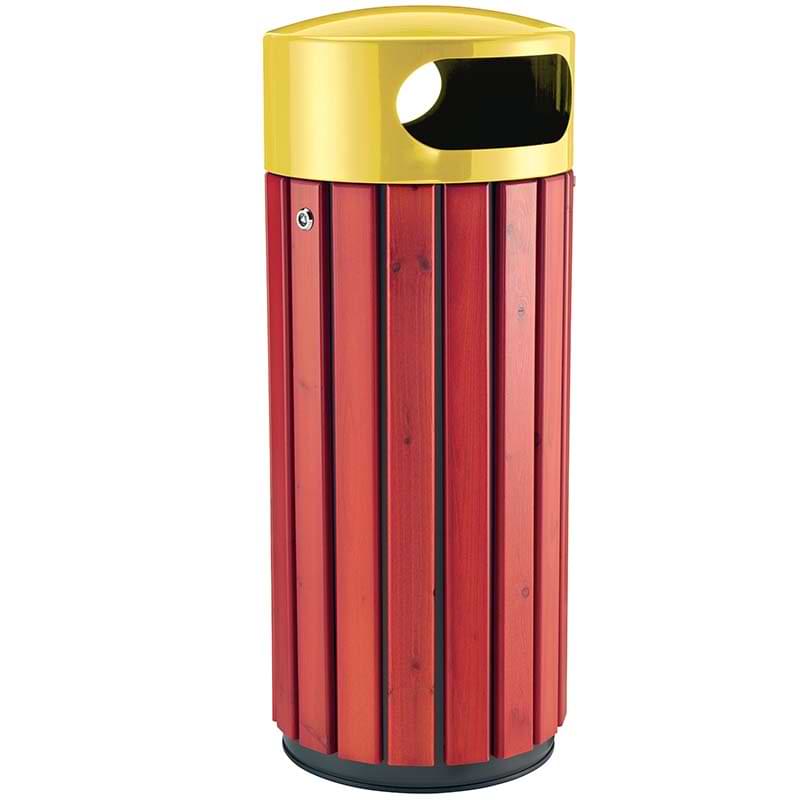 Corbeille bois Lalinde 60L - Jaune RAL 1021