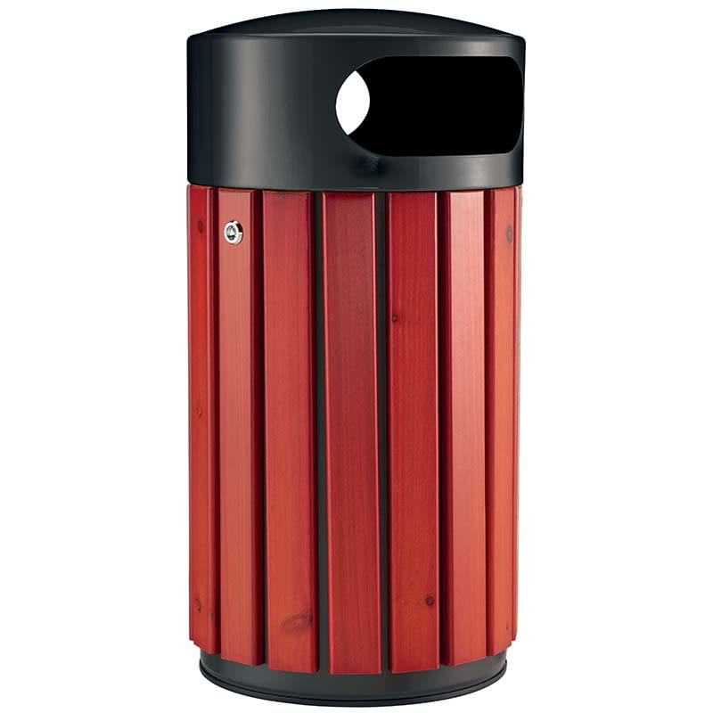 Corbeille bois Lalinde 40L - Gris manganèse