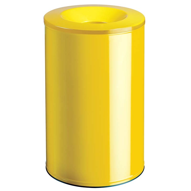 Poubelle anti-feu Néo 90L - Jaune RAL 1021