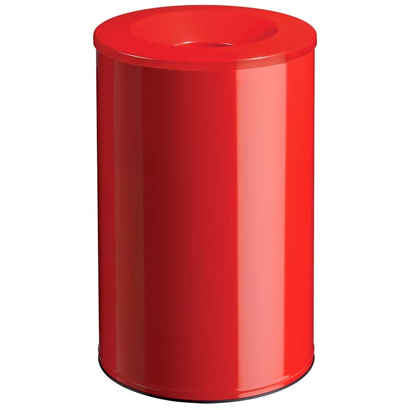Poubelle anti-feu Néo 90L - Rouge RAL 3020