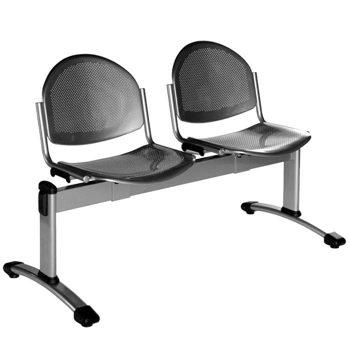 Sièges sur poutre acier alu - 2 places