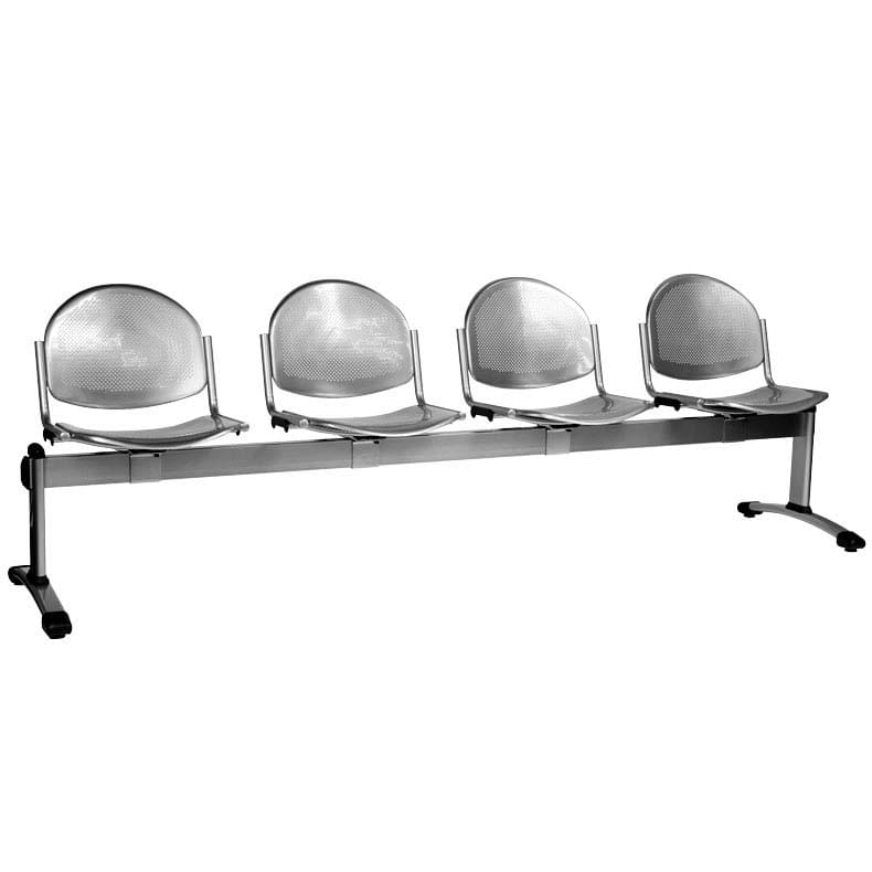 Sièges sur poutre acier alu - 4 places