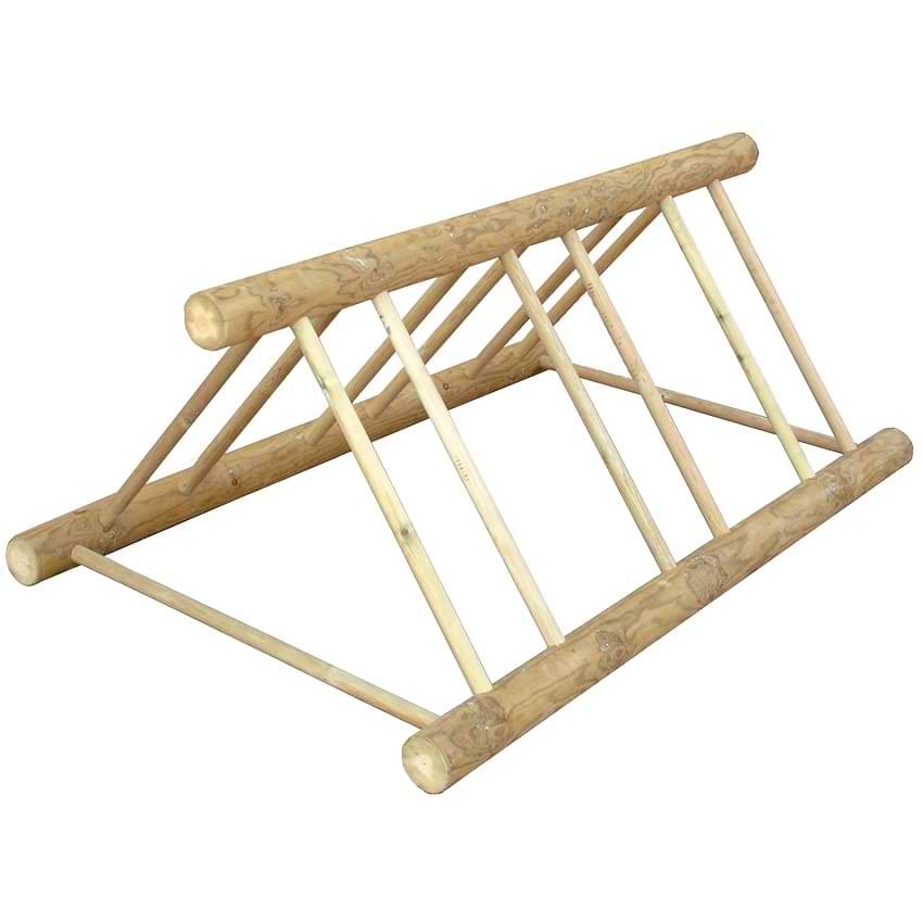 Support cycle bois 6 vélos - L. 1800 mm