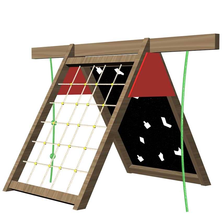 Jeu extérieur d'escalade à double face