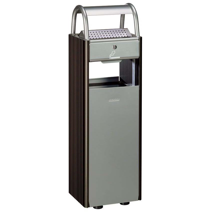 Cendrier-corbeille sur pied 6L / 30L - Gris métal 9022 / Gris manganèse