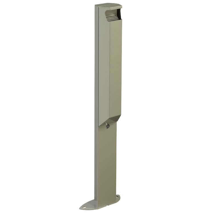 Cendrier sur pied 3L avec serrure - Gris ciment RAL 7033
