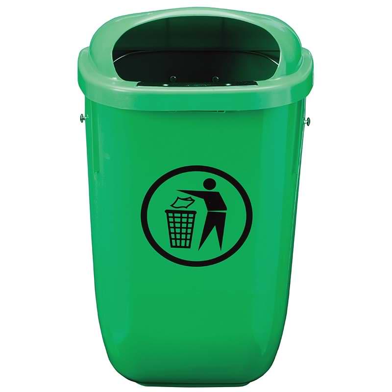 Corbeille polyéthylène haute densité 50 litres - Vert