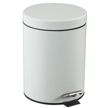 Poubelle à pédale métal Essencia blanc - 5L