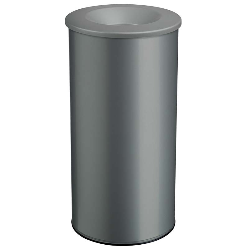 Poubelle anti-feu Néo 50L - Gris clair RAL 9022