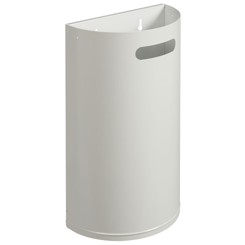 Corbeille décrochable murale 20L - Blanc RAL 9016
