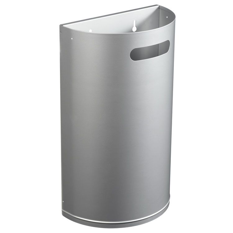 Corbeille décrochable murale 40L - Gris métal RAL 9006