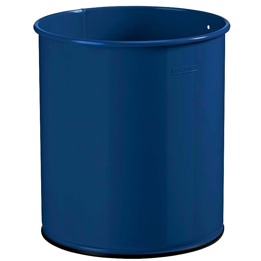 Corbeille à papier métal 15L - Bleu RAL 5001