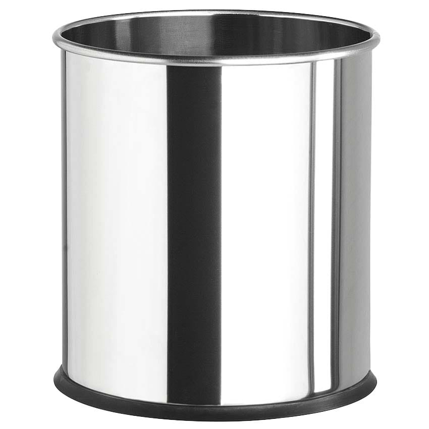 Corbeille à papier métal 15L - Inox