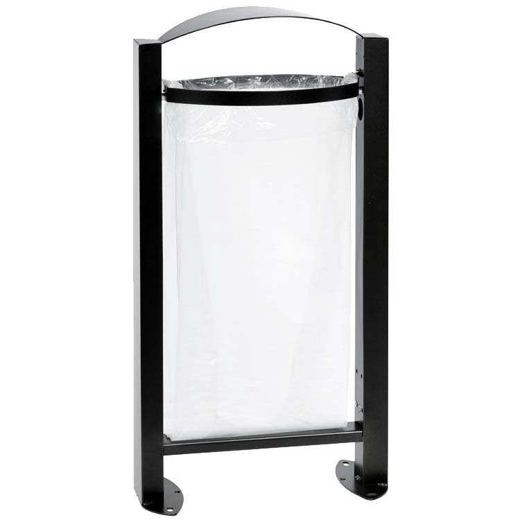 Corbeille support de sac Vigipirate 60L sans cendrier - Gris manganèse