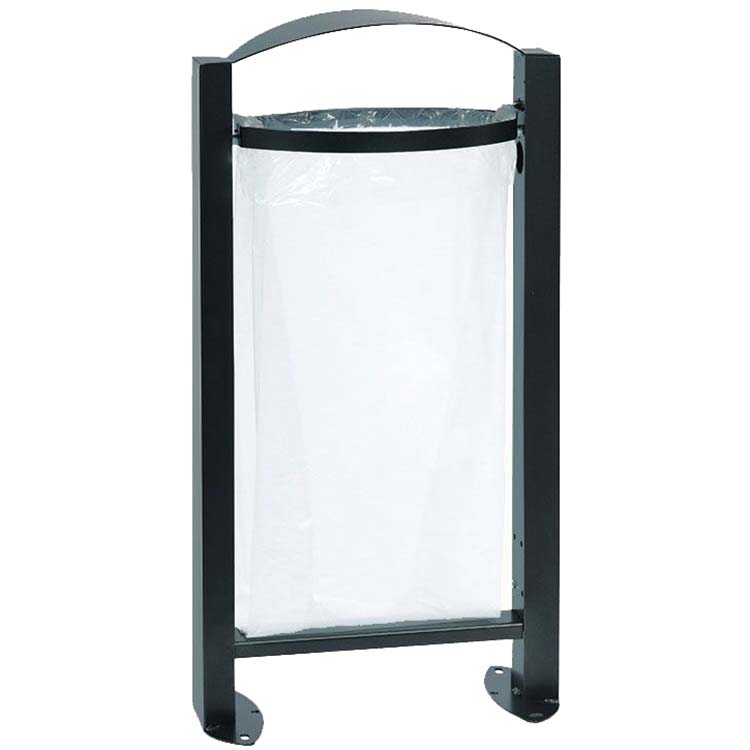 Corbeille support de sac Vigipirate 60L sans cendrier - Gris anthracite RAL 7016