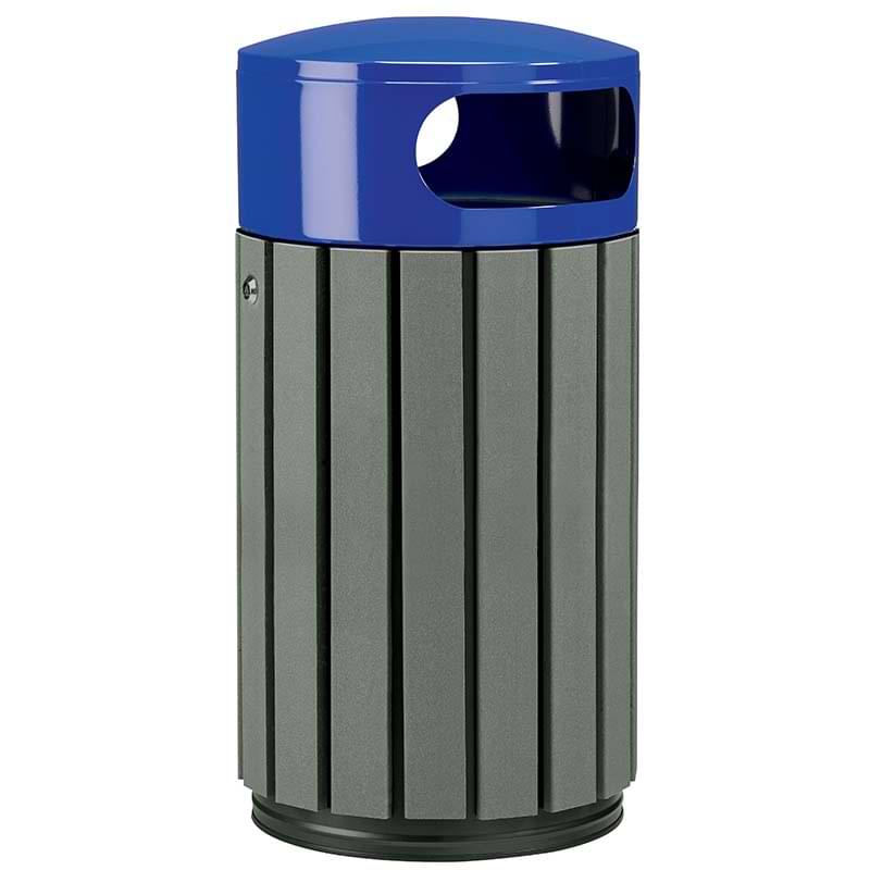 Corbeille lattes recyclées Lalinde 40L - Bleu RAL 5002