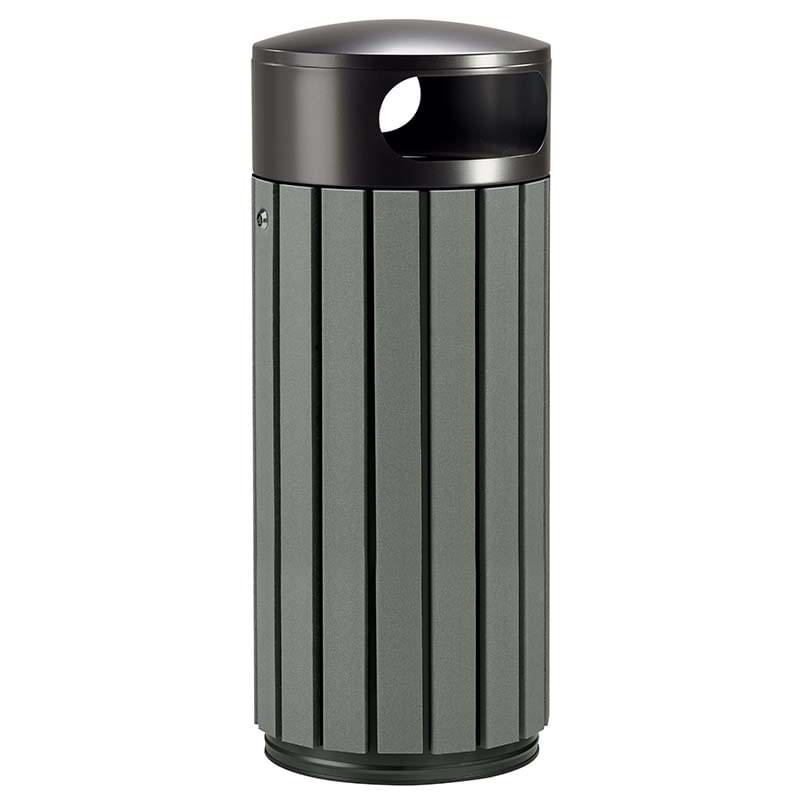 Corbeille lattes recyclées Lalinde 60L - Gris manganèse