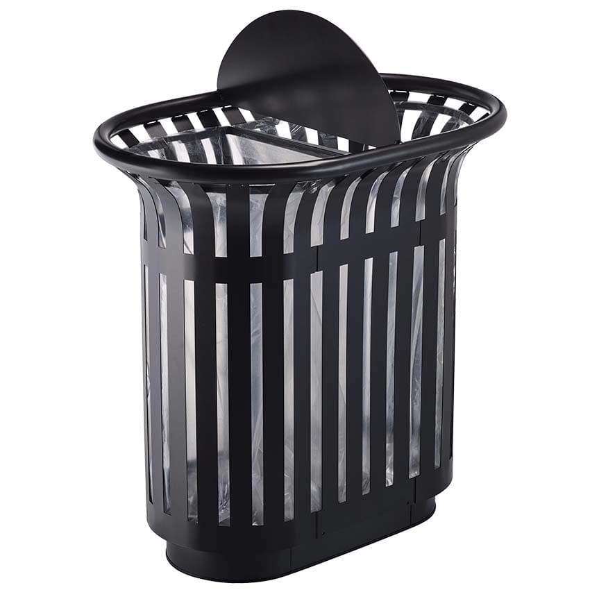 Corbeille tri-sélectif tulipe 2 X 60L - Gris anthracite RAL 7016