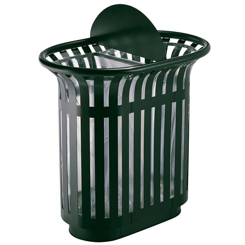 Corbeille tri-sélectif tulipe 2 X 60L - Vert mousse RAL 6005