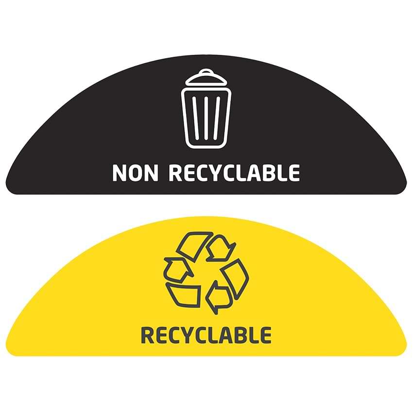 Jeu stickers corbeille tri-sélectif tulipe