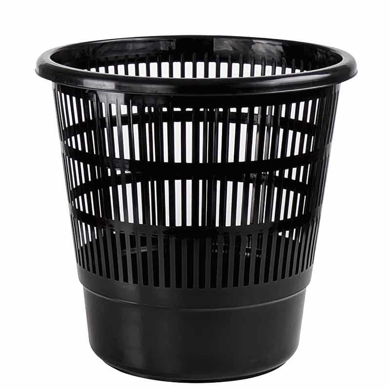 Corbeille à papiers plastique recyclée 16 litres - Noir