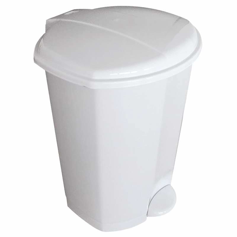 Poubelle à pédale polypropylène Prima 30L - Blanc