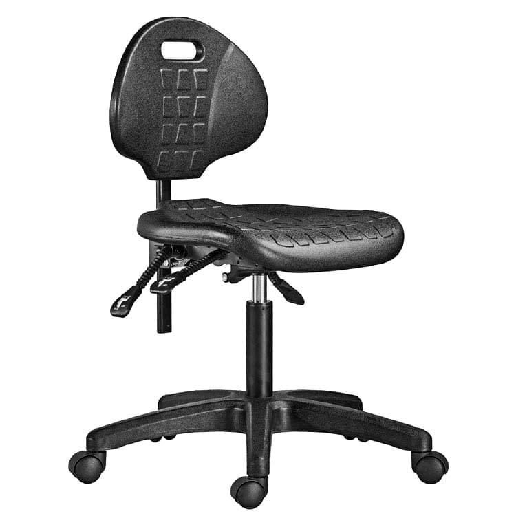 Siège technique polyuréthane sur roulettes - Vérin court