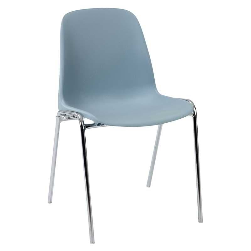 Chaise coque polypropylène Lena - Bleu pastel Pantone 551C