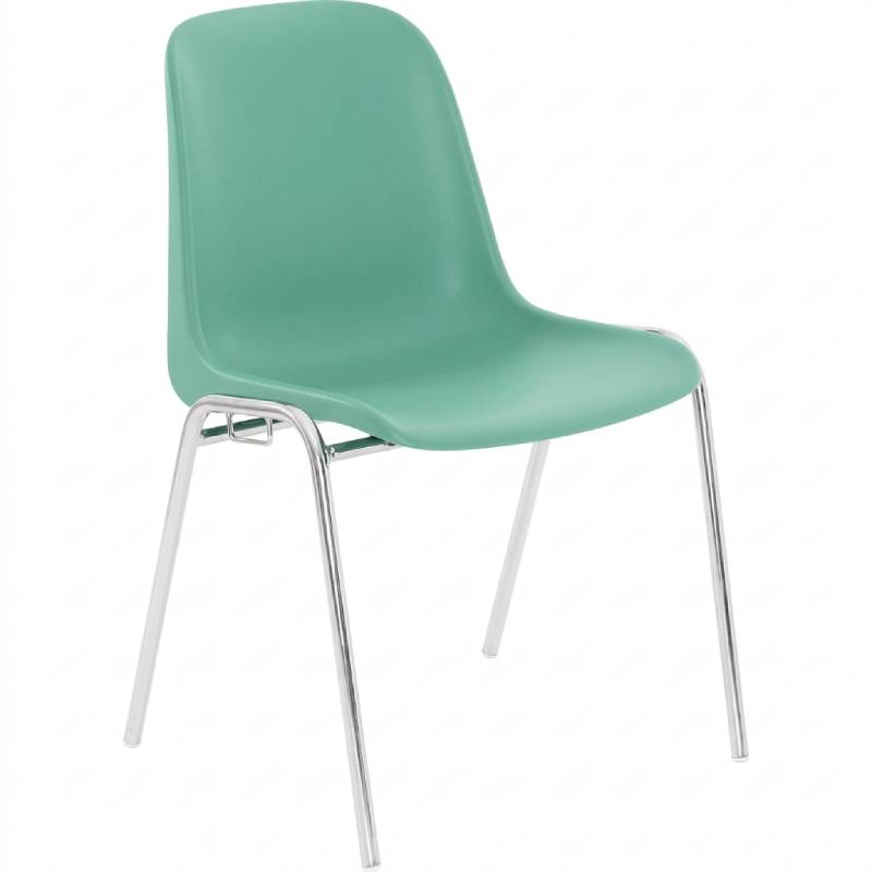 Chaise coque polypropylène Lena - Vert pâle Pantone 324C