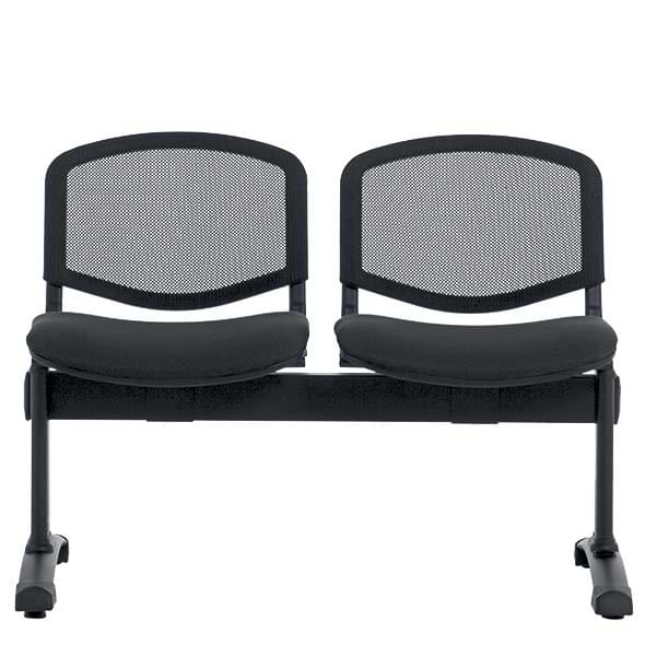 Sièges sur poutre tissu dossier résille - 2 places