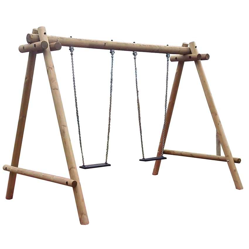 Portique bois 2 balançoires - H. 230 X L. 300 cm