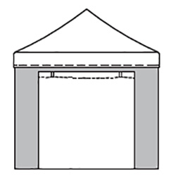 Mur PVC avec porte - 3 m