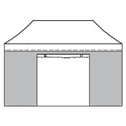 Mur PVC avec porte - 4,5 m