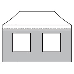 Mur PVC avec 2 ouvertures - 4,5 m