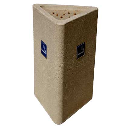 Cendrier béton Trident - Ton pierre