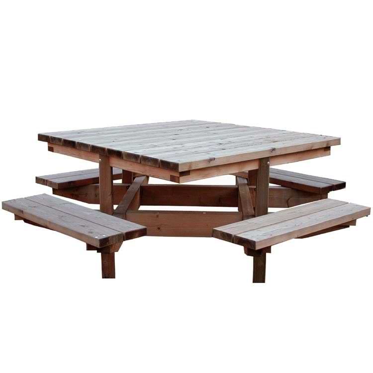 Table pique-nique carrée - Bois autoclave