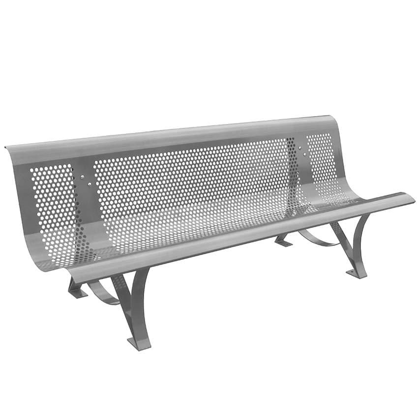 Banc tôle perforée modèle Metro L. 2000 mm - Autres coloris RAL