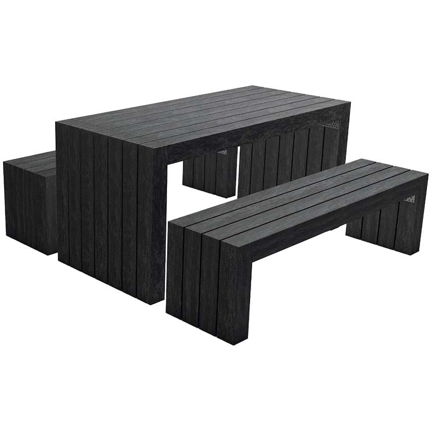 Ensemble pique-nique matière recyclée Fréhel 150 cm - Noir