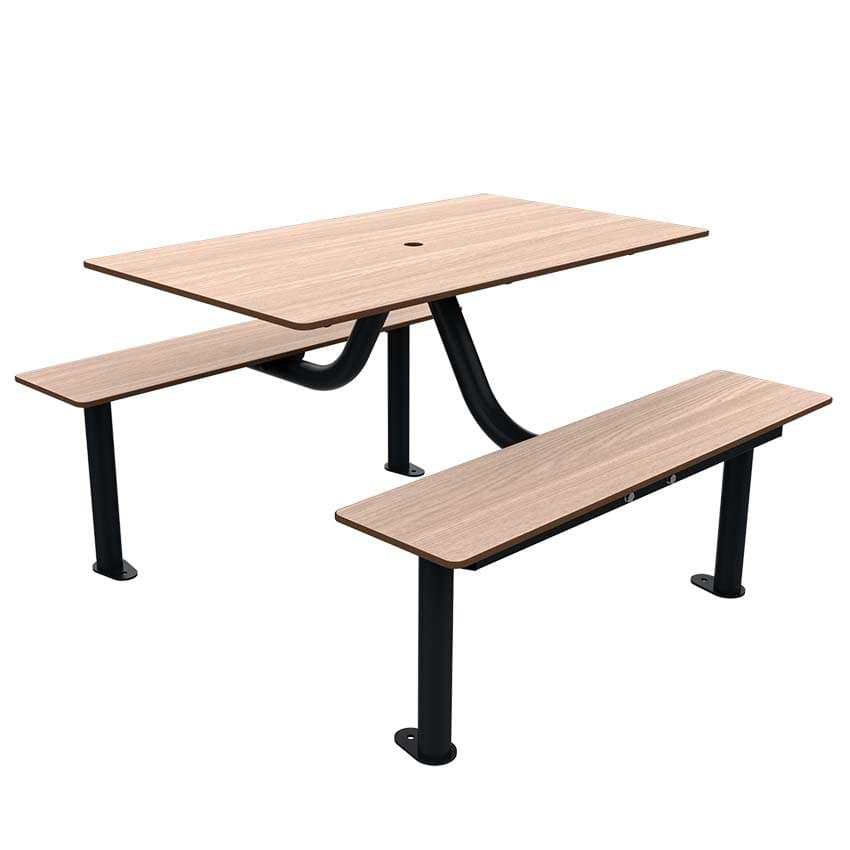 Table pique-nique rectangulaire Mika - 4 places - Chêne clair