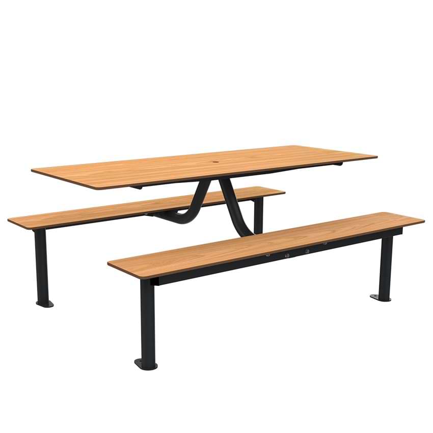 Table pique-nique rectangulaire Mika - 8 places - Teck