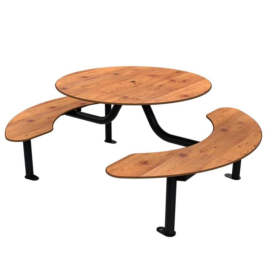 Table pique-nique ronde Mika - 6 places - Pin Tyrol