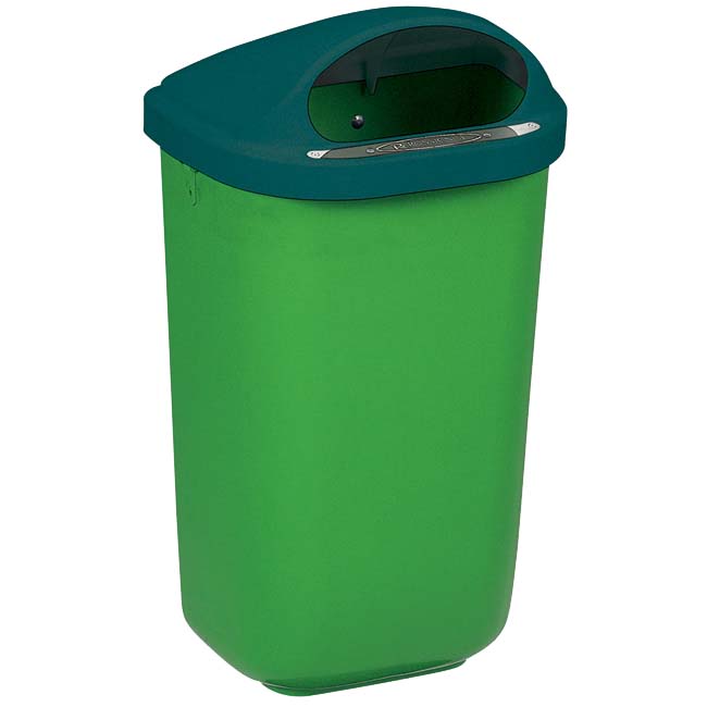 Corbeille polypropylène 50L - Tête verte - Corps vert