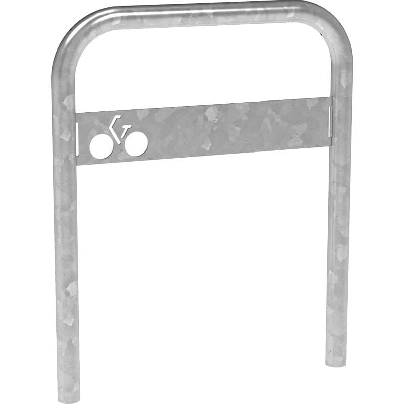 Arceau appui-cycle avec signalétique -  A sceller - Galvanisé