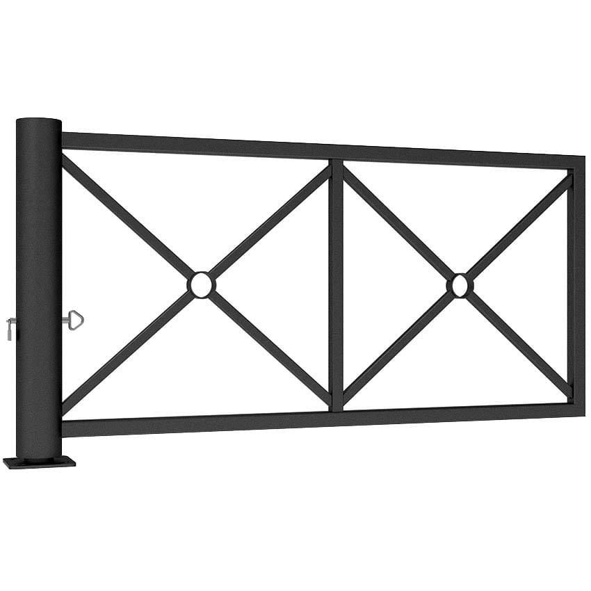 Barrière de ville tournante croix de Saint-André - L. 2010 mm